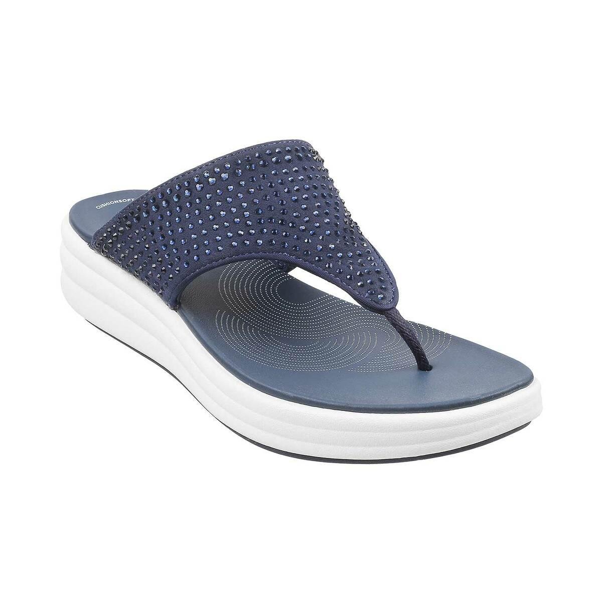 Buy Women Navy Casual Slip Ons Online | SKU: 160-166278-17-5-Metro Shoes