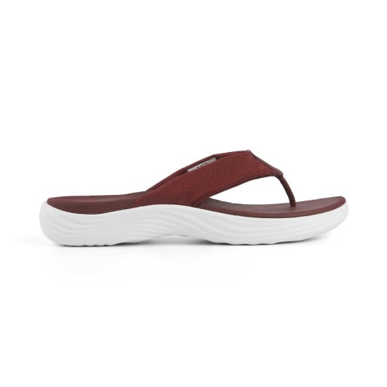 Women Maroon Casual Slippers