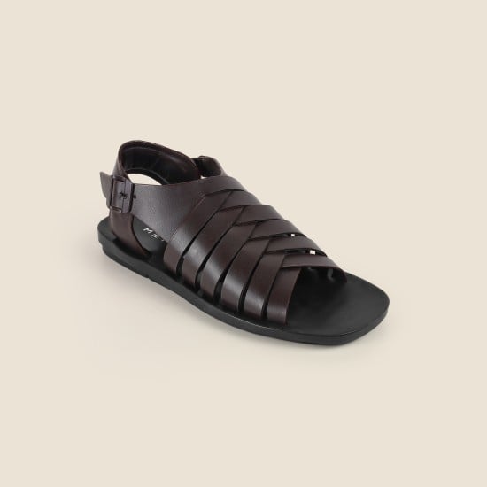Men Brown Ethnic Sandals