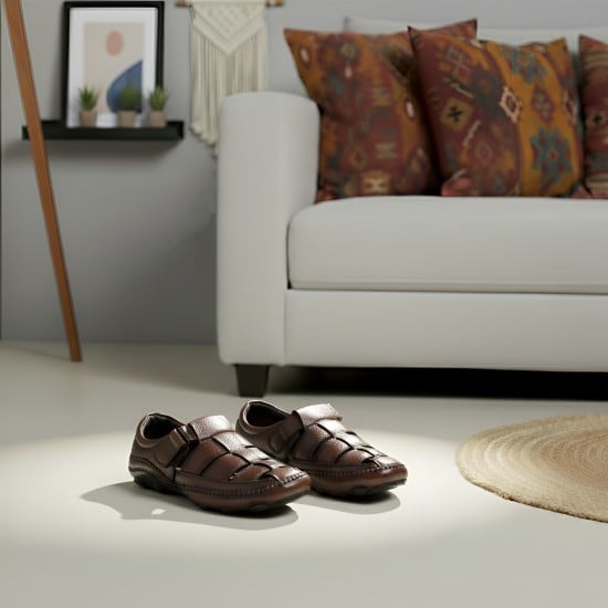 Men Brown Casual Sandals