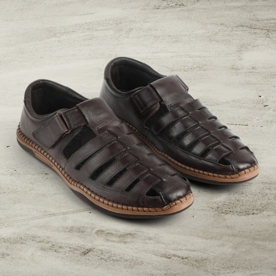 Men Brown Ethnic Sandals
