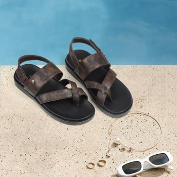 Walkway Men Brown Casual Sandals(SKU: 18-1102-12-40)
