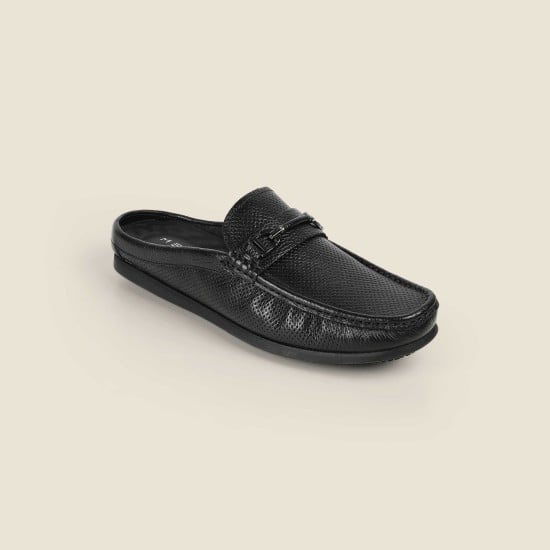 Men Black Casual Slip Ons