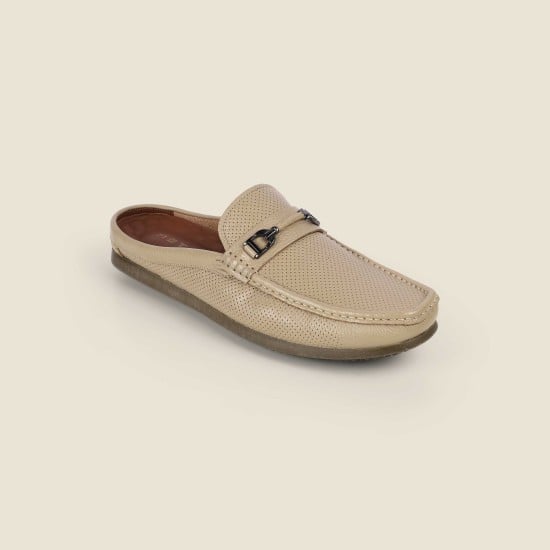 Men Beige Casual Slip Ons