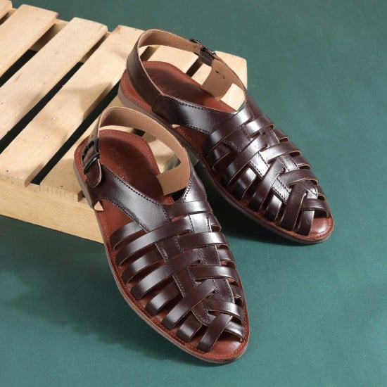 Men Brown Casual Sandals
