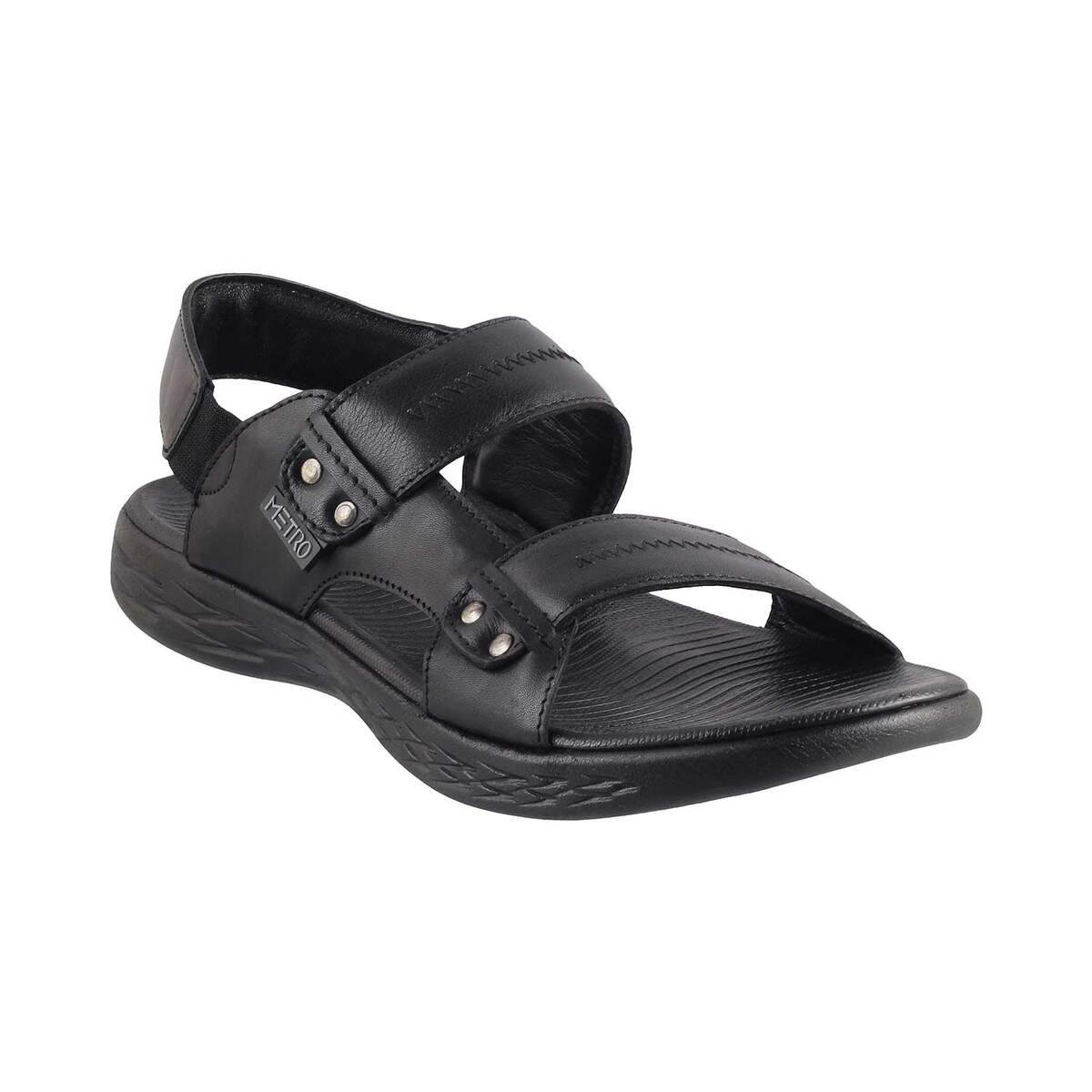 Buy Metro Men Brown Leather Sandals 10-UK (16-227-12-44) Online at Lowest  Price Ever in India | Check Reviews & Ratings - Shop The World