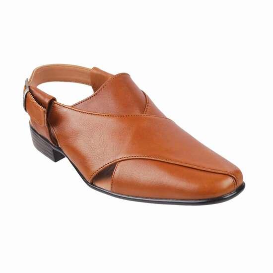 Men Tan Ethnic Pathani Sandals