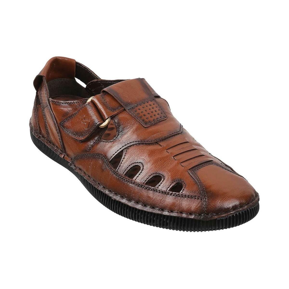 Buy Metro Men Tan Casual Sandals Online | SKU: 18-1600-23-40 - Metro Shoes