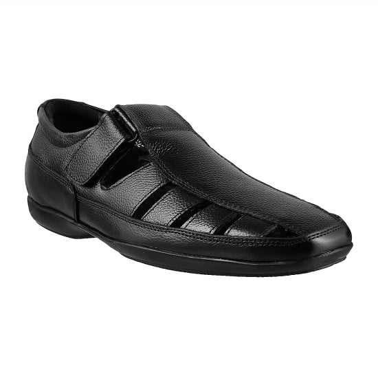 Men Black Ethnic Sandals