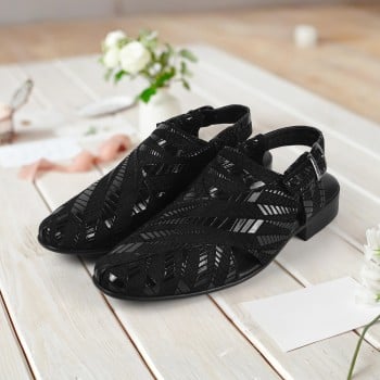 Metro Men Black Ethnic Pathanis(SKU: 18-370-11-42)
