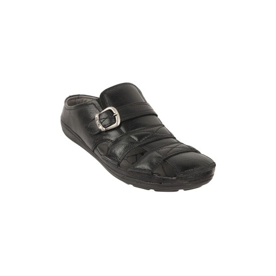 Men Black Casual Slip Ons
