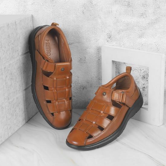 Men Tan Ethnic Sandals