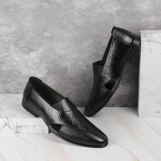 Men Black Formal Slip Ons