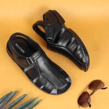 Walkway Men Black Casual Sandals(SKU: 18-669-11-41)