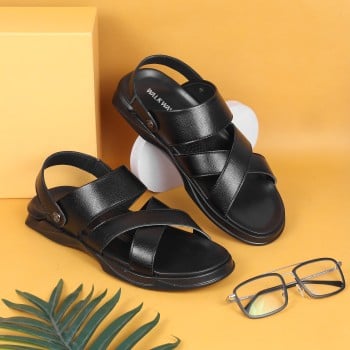 Walkway Men Black Casual Sandals(SKU: 18-702-11-40)