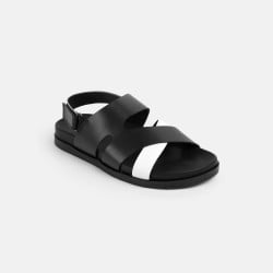 Men White-black Casual Sandals