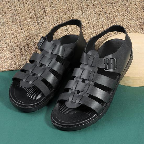 Men Black Casual Sandals