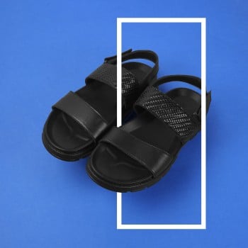 Walkway Men Black Casual Sandals(SKU: 18-933-11-40)