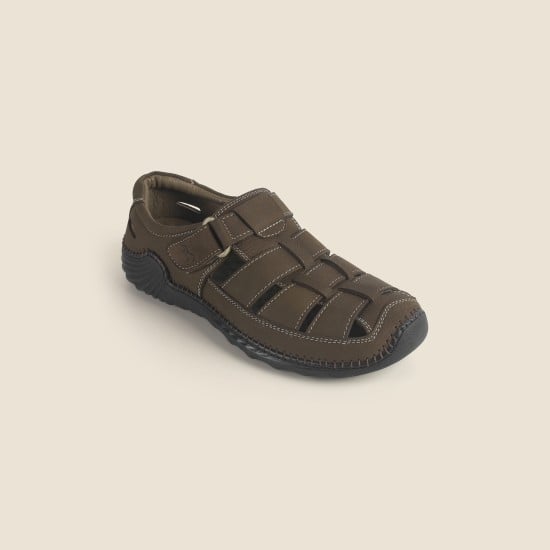 Men Olive Casual Sandals
