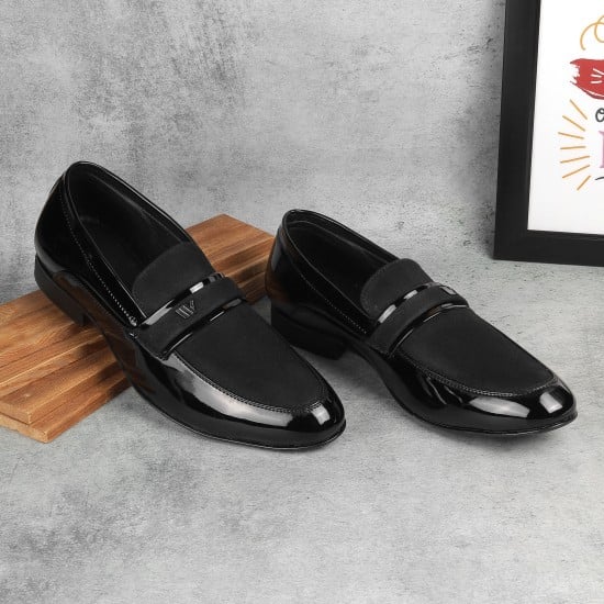 Men Black Party Moccasin