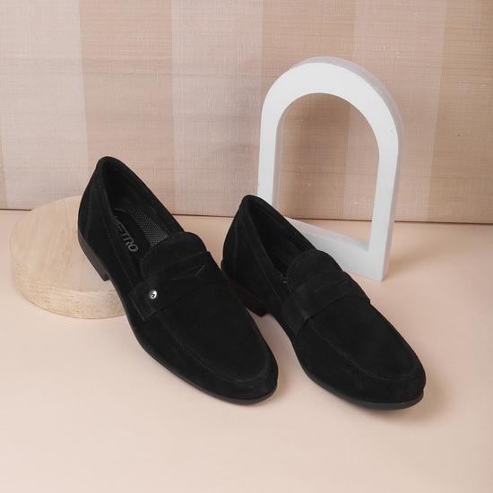 Men BlackSuede Casual Loafers