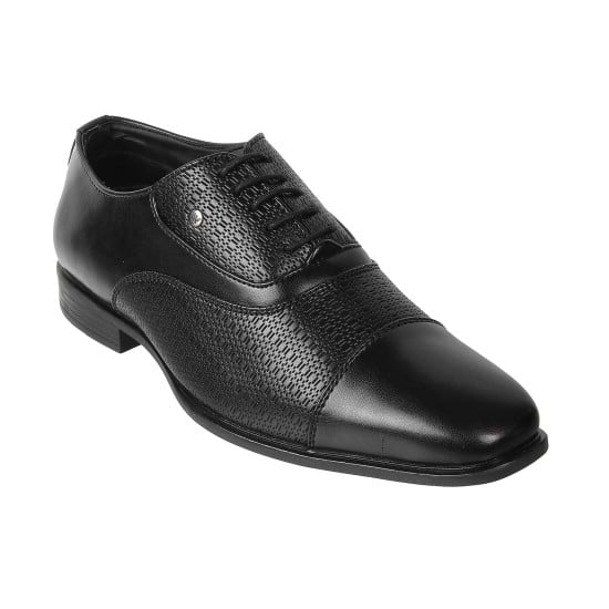 Men Black Formal Oxford