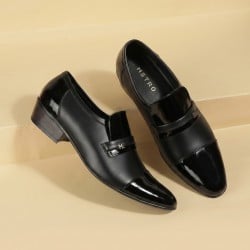 Men Black-pat Formal Moccasin