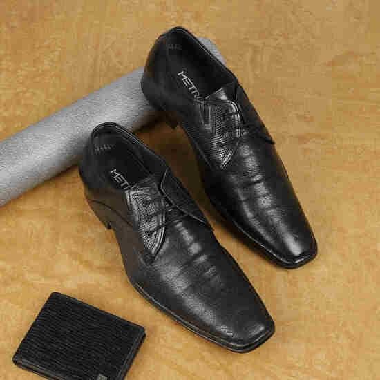 Men Black Formal Lace Up