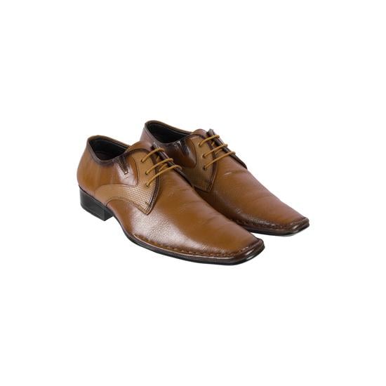 Men Tan Formal Lace Up