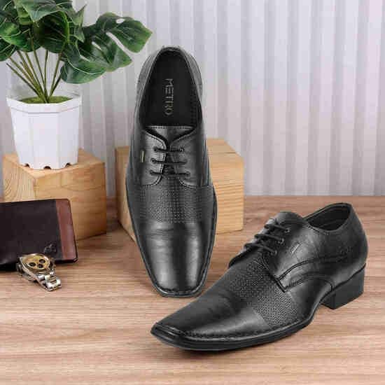 Men Black Formal Lace Up