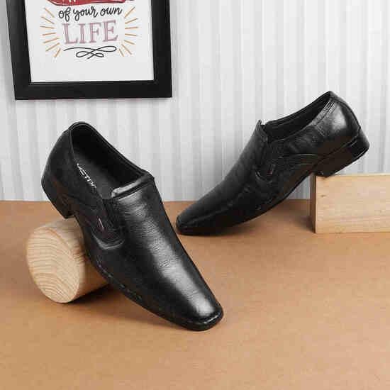 Men Black Formal Slip Ons