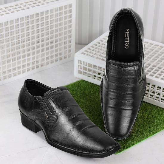 Men Black Formal Slip Ons