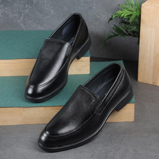 Men Black Formal Slip Ons