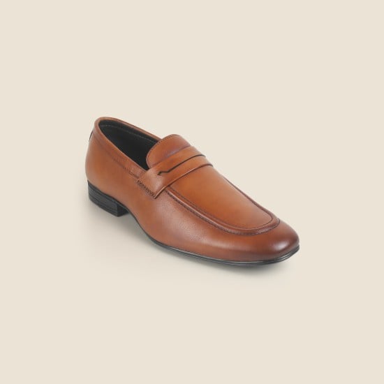 Men Tan Formal Moccasin