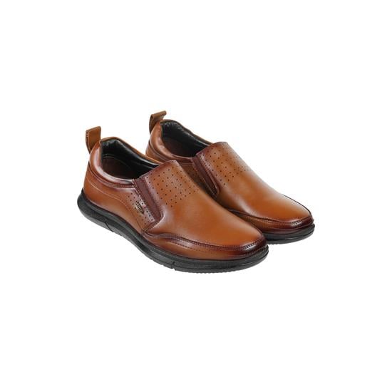 Men Tan Formal Slip Ons