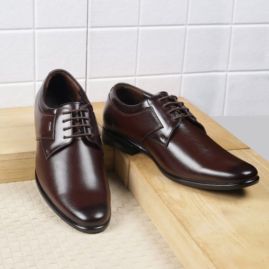Men Maroon Formal Lace Up