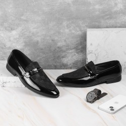 Men Black Party Moccasin