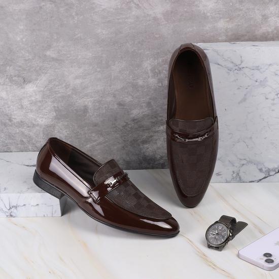 Men Wine Formal Slip Ons