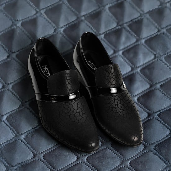 Men Black Party Moccasin