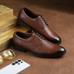 Men Tan Formal Lace Up