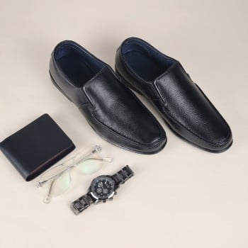 Metro Men Black Formal Moccasin(SKU: 19-559-11-40)