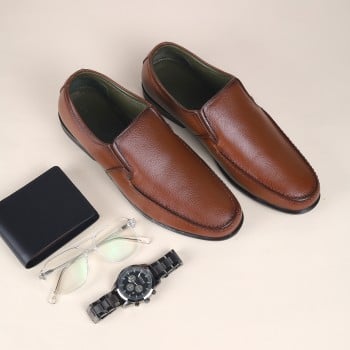 Metro Men Tan Formal Moccasin(SKU: 19-559-23-40)