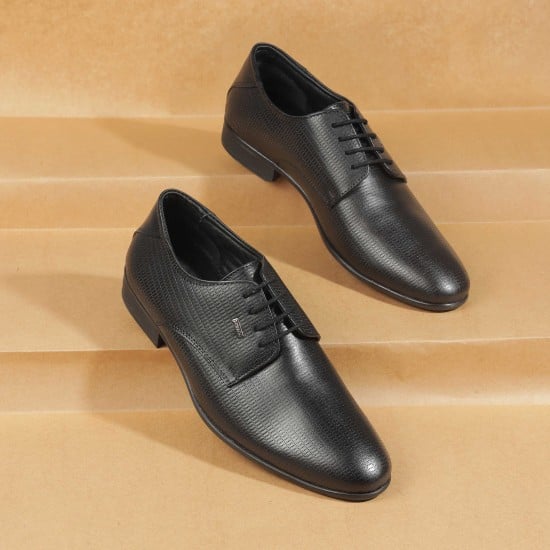 Men Black Formal Lace Up