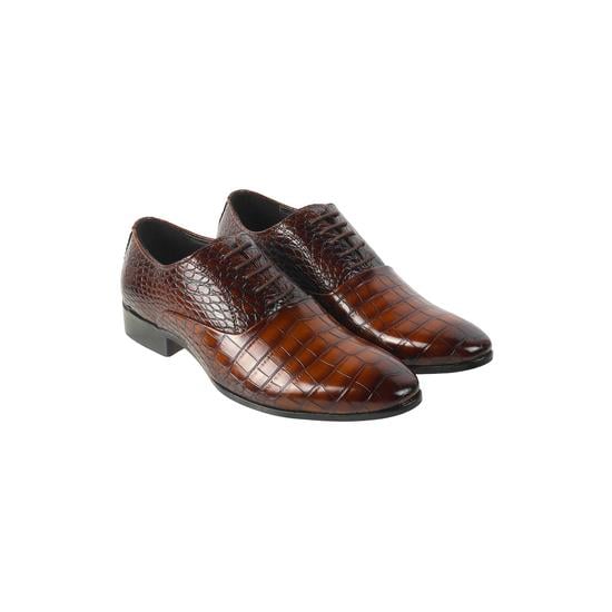 Men Brown Party Lace Up