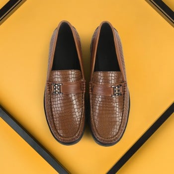 Metro Men Tan Formal Moccasin(SKU: 19-590-23-40)
