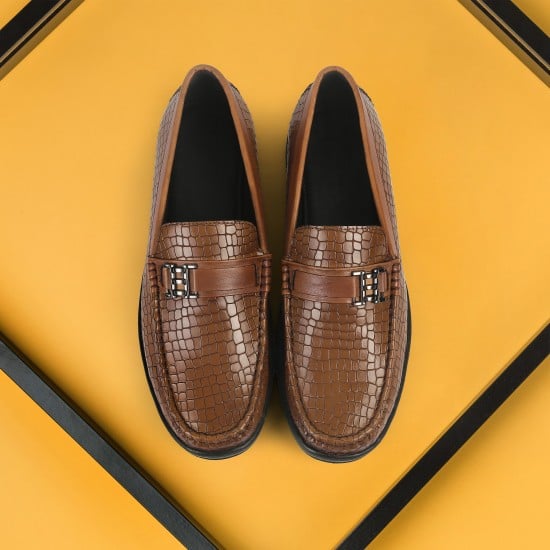 Men Tan Formal Moccasin