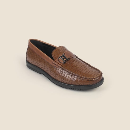 Men Tan Formal Moccasin