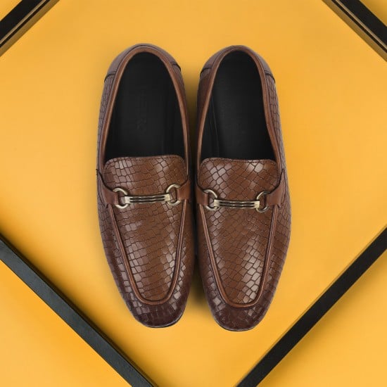 Men Tan Formal Moccasin