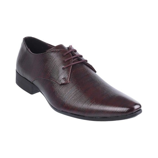 Men Maroon Formal Lace Up