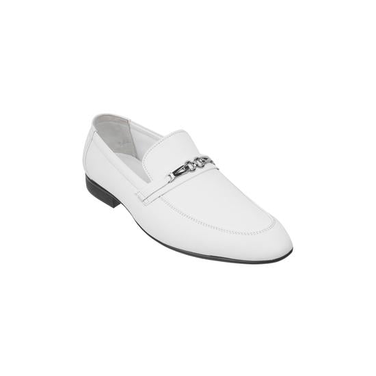 Men White Formal Moccasin